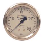 Liquid Filled Stainless Case Gauge Center Back Mount